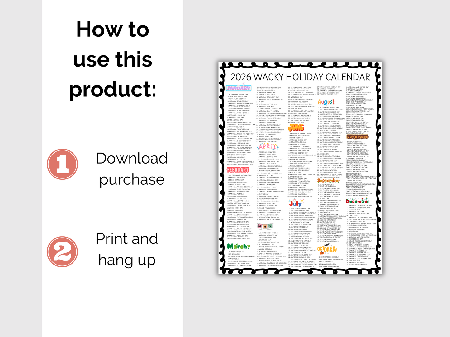 2026 List of Wacky Holidays