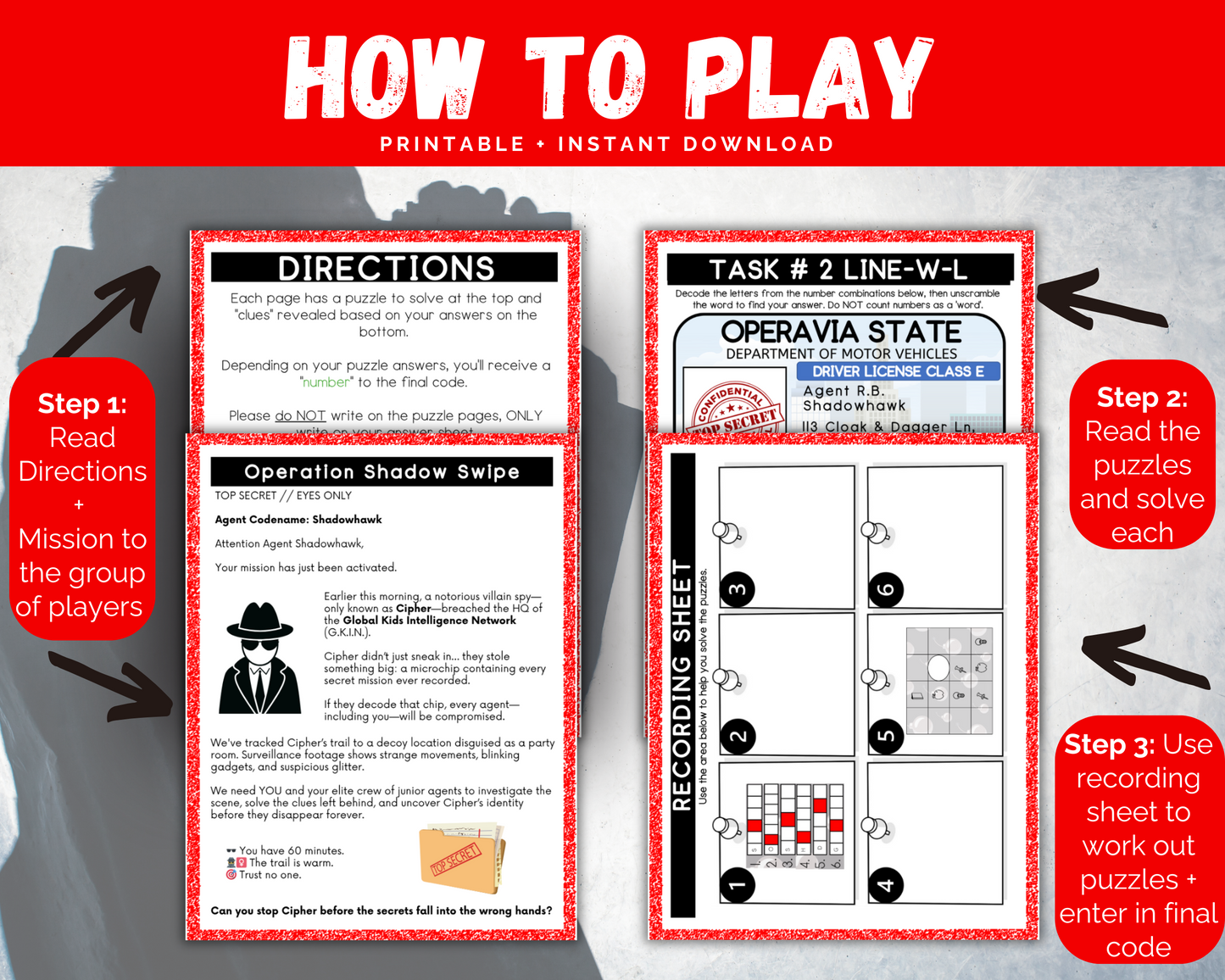 Spy Adventure Escape Room for Kids
