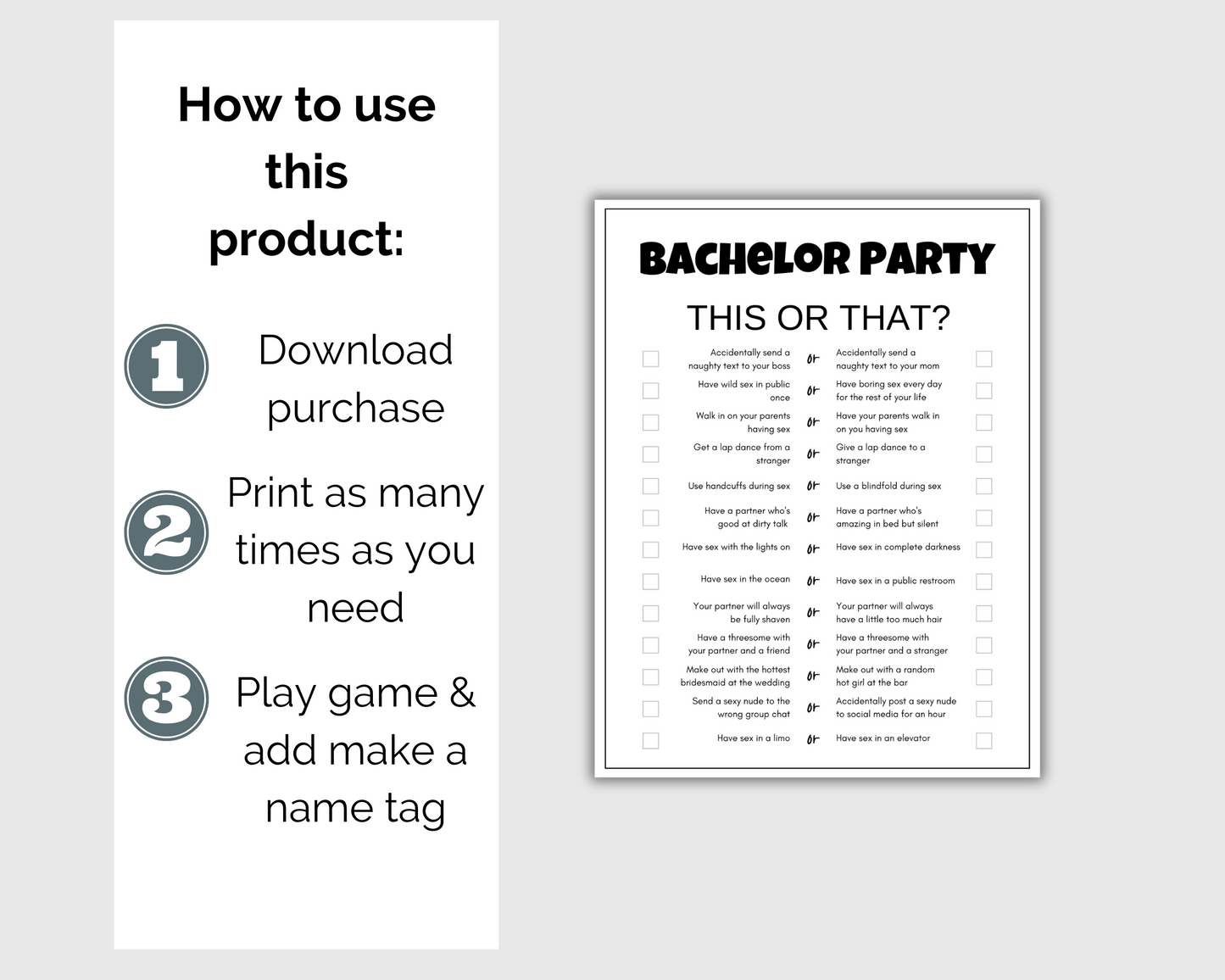 Bachelor Party Game Bundle