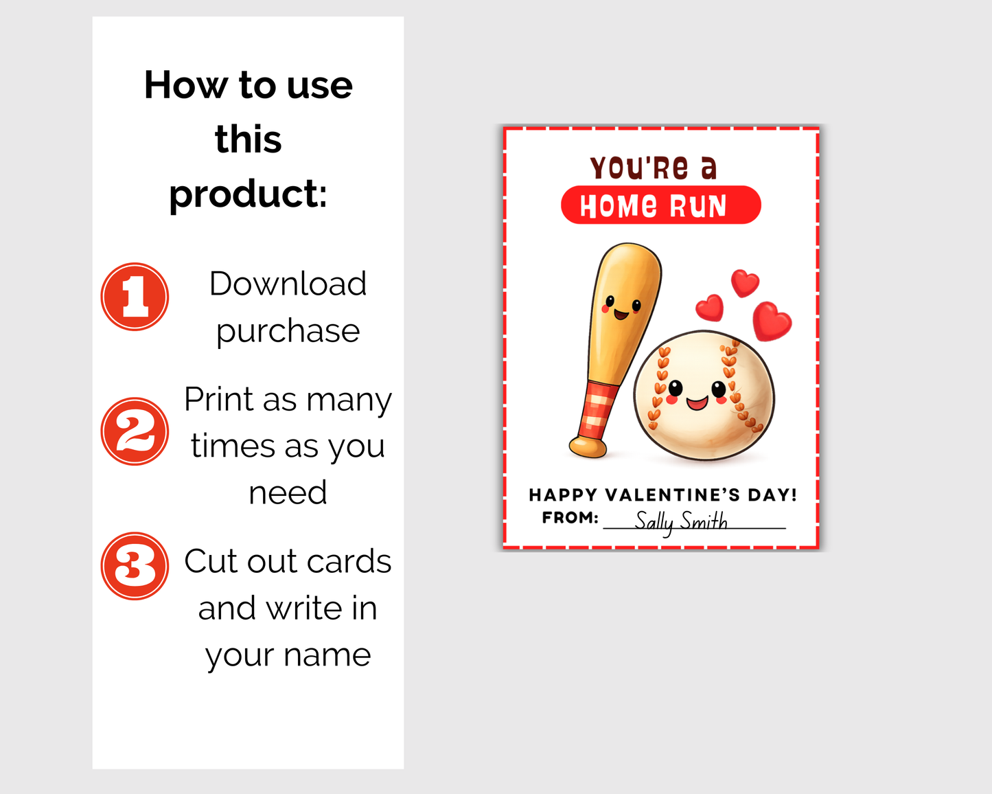 Baseball Valentine Cards