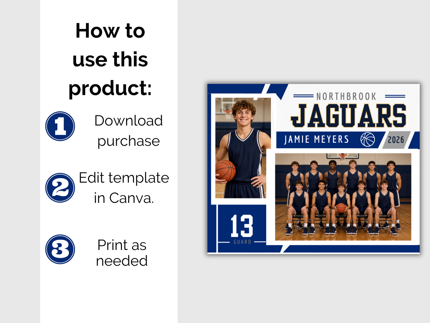 Editable Basketball Memory Mate Template