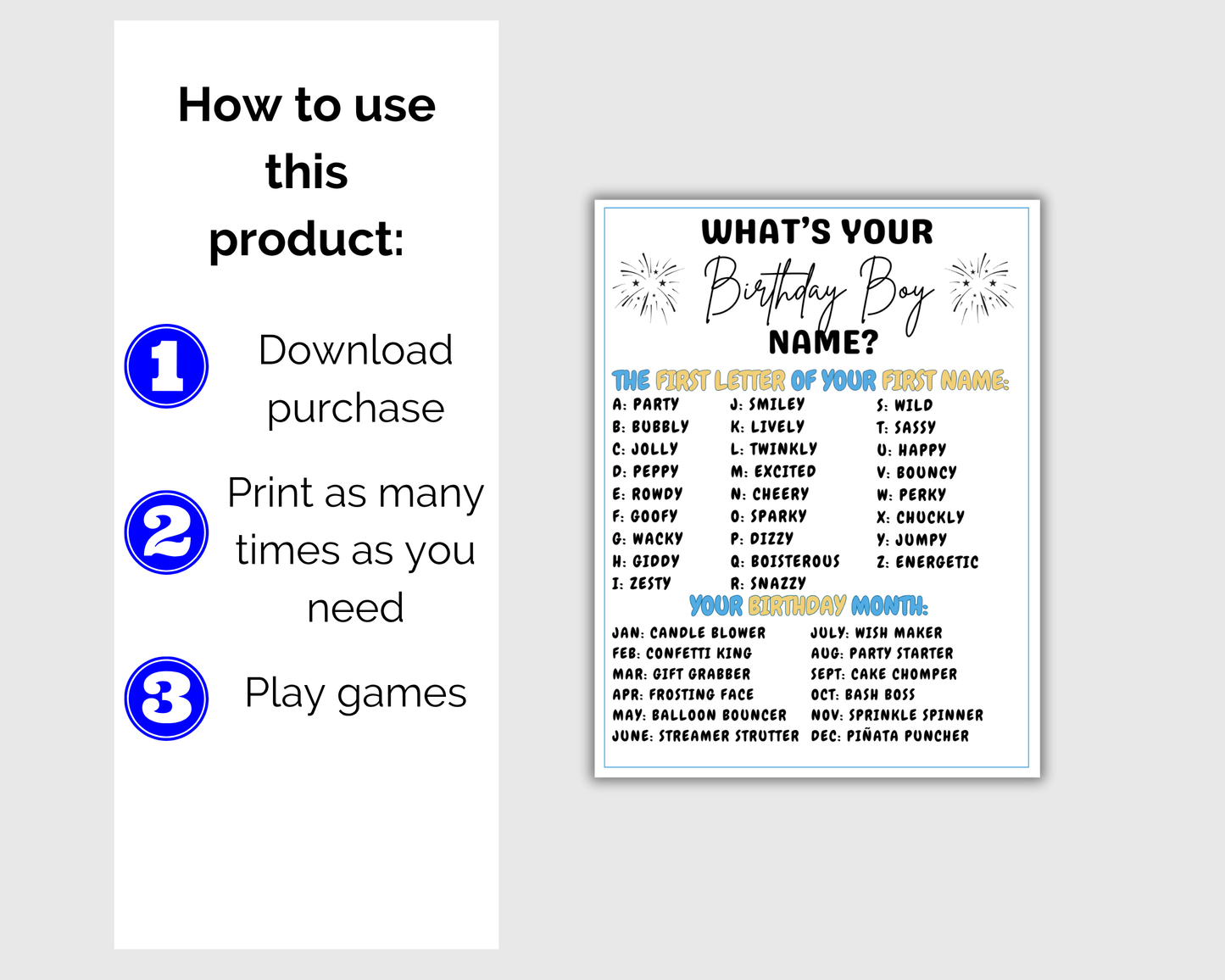 Birthday Games For Him Bundle