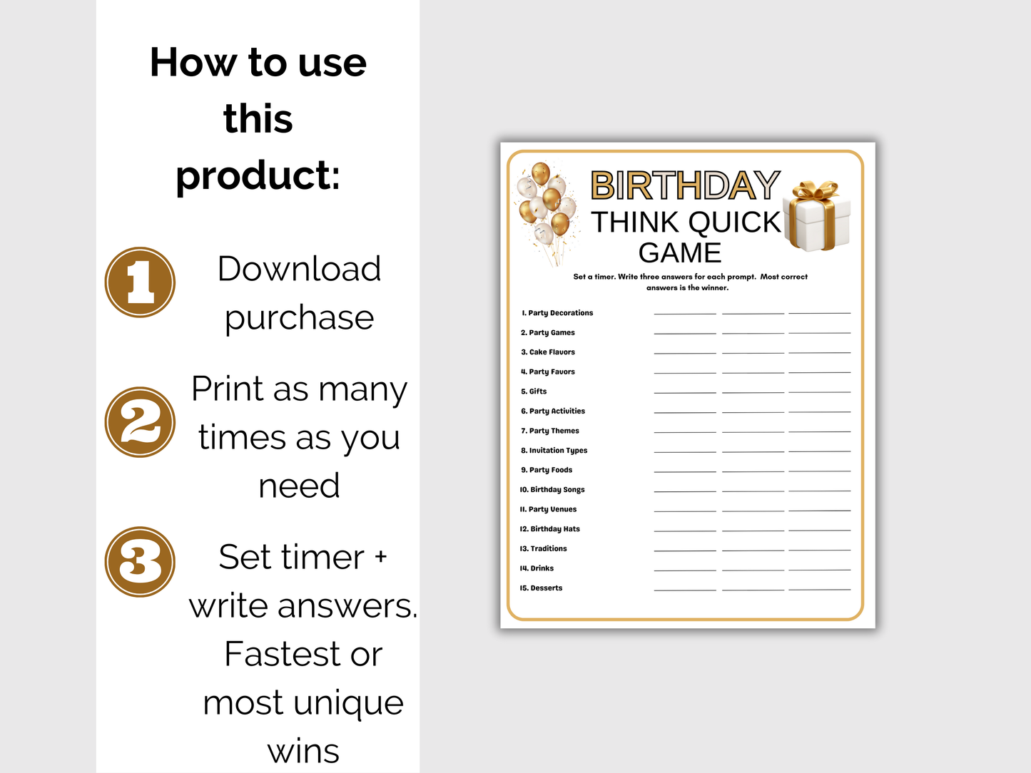 Birthday Think Quick