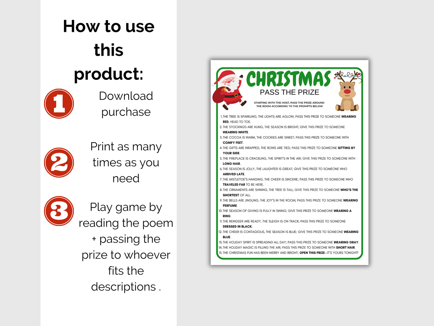 Christmas Pass The Prize