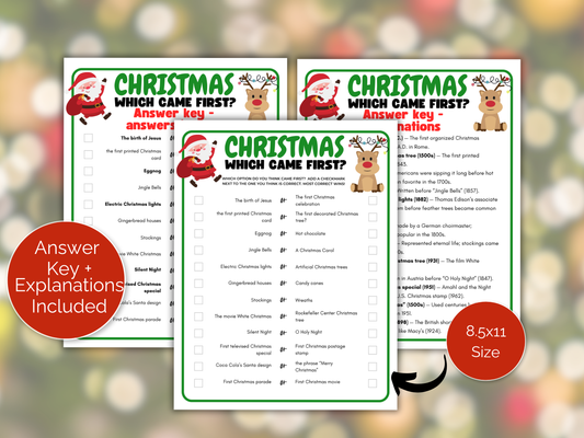 Christmas Which Came First Game