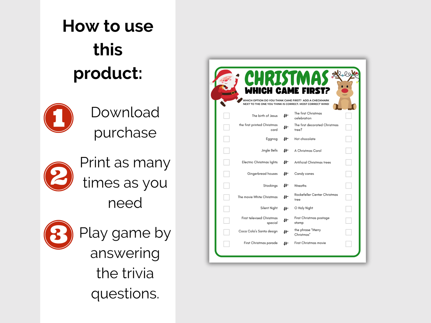 Christmas Which Came First Game