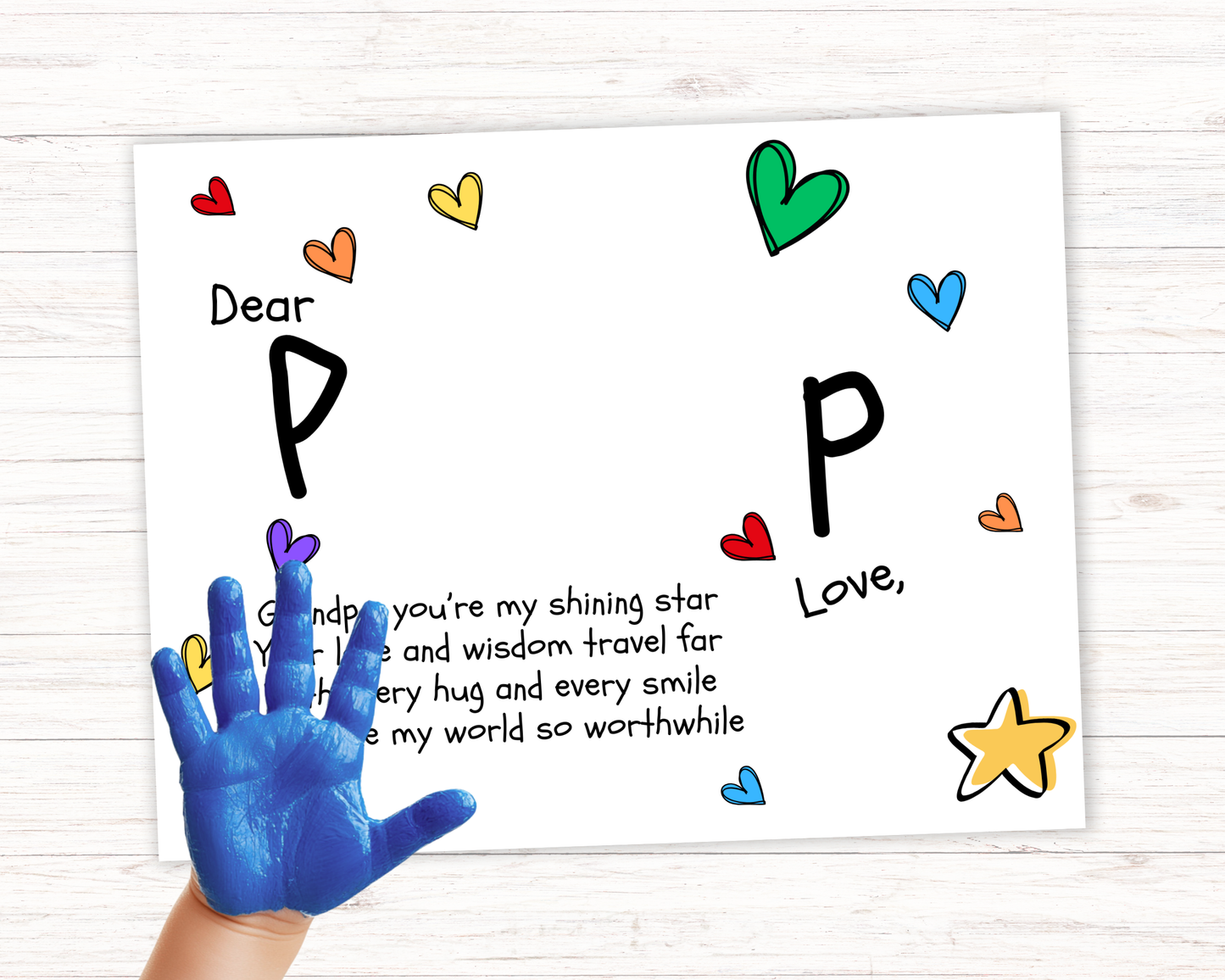 Dear Pop Handprint Art