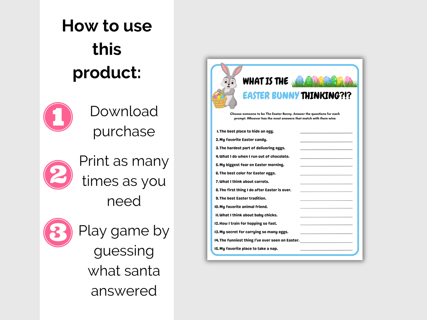 What's the Easter Bunny Thinking Game