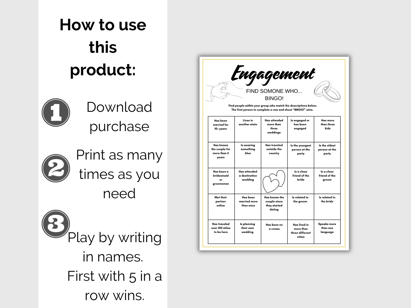 Engagement Find Someone Who
