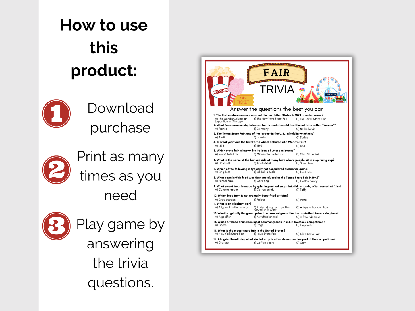 Fair Trivia Game