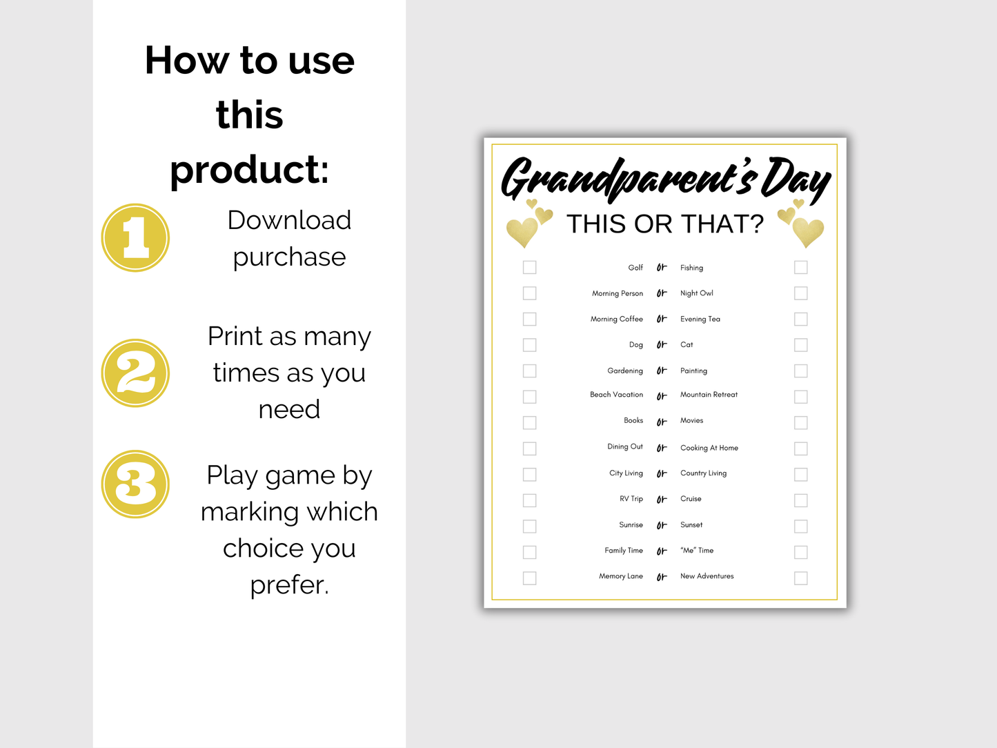Grandparents This or That Game