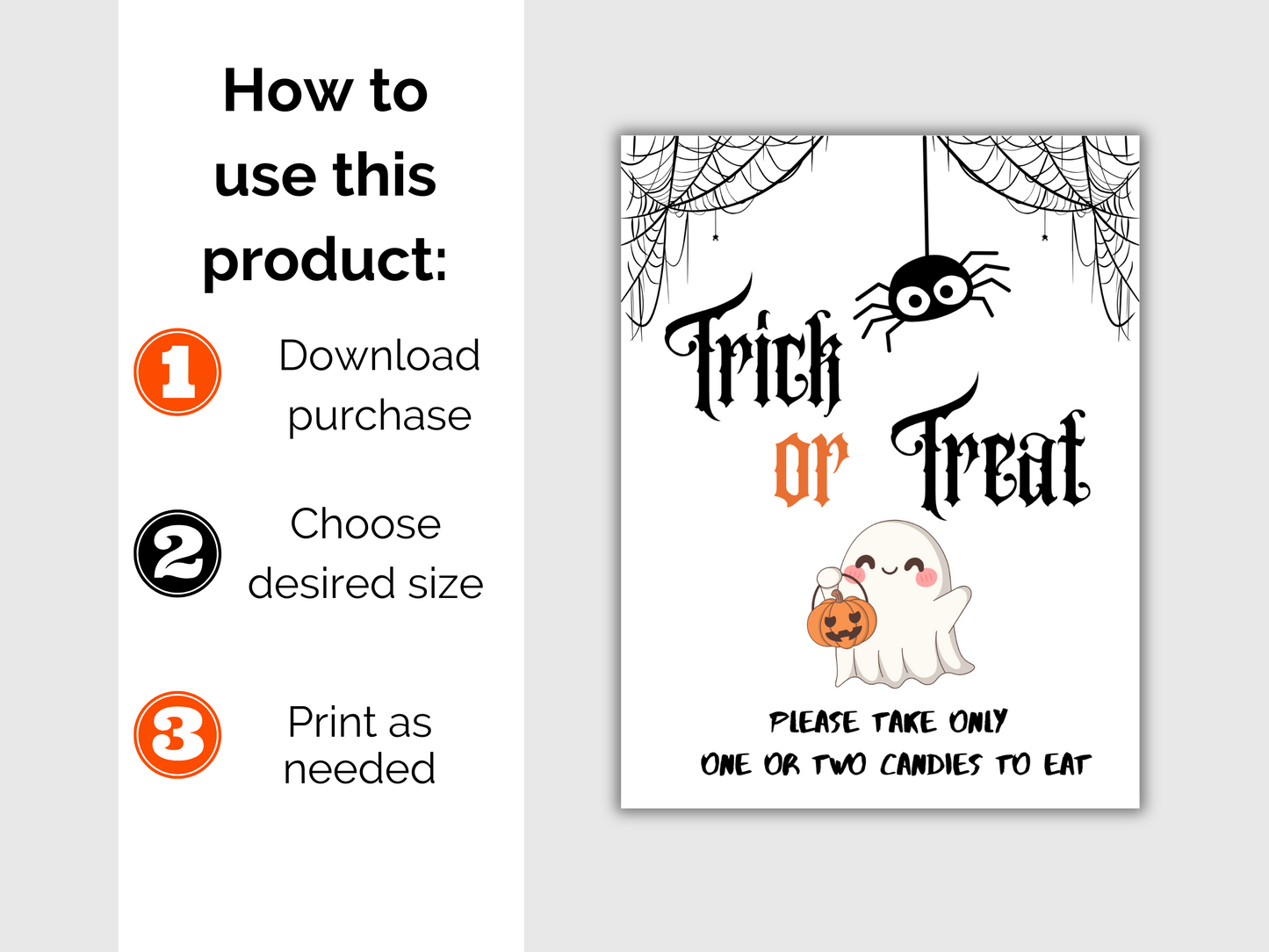 Printable Halloween Candy Bowl Sign