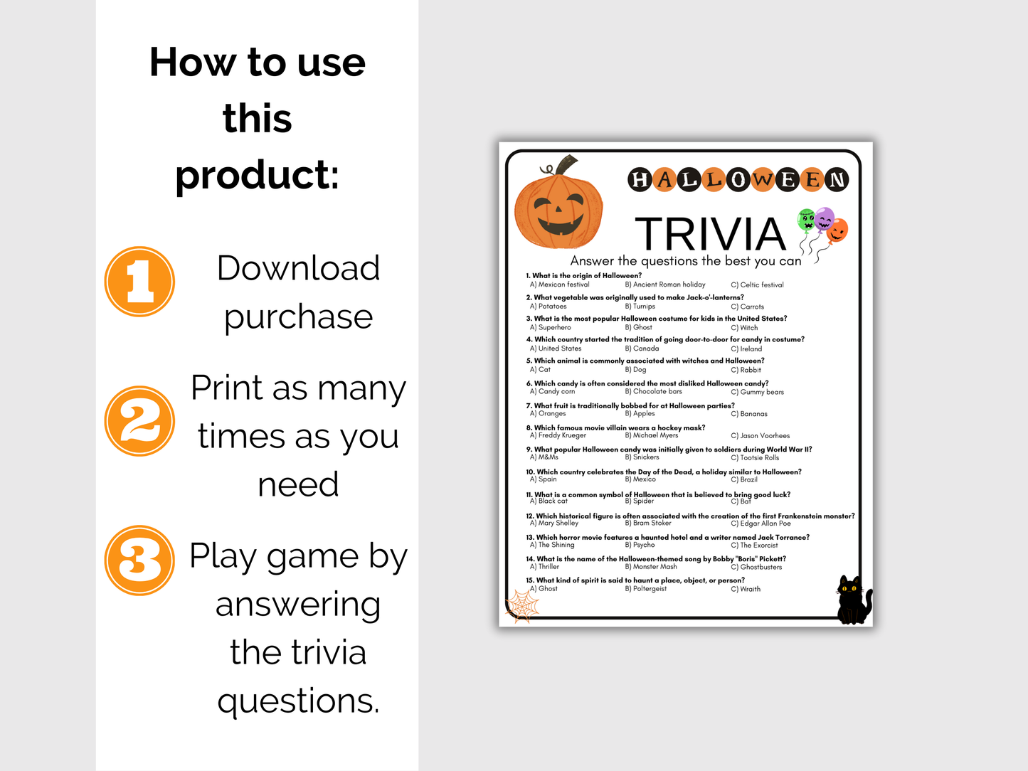 Halloween Trivia Game