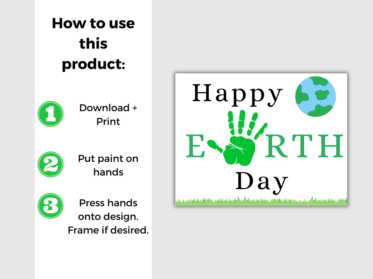 Happy Earth Day Handprint Art