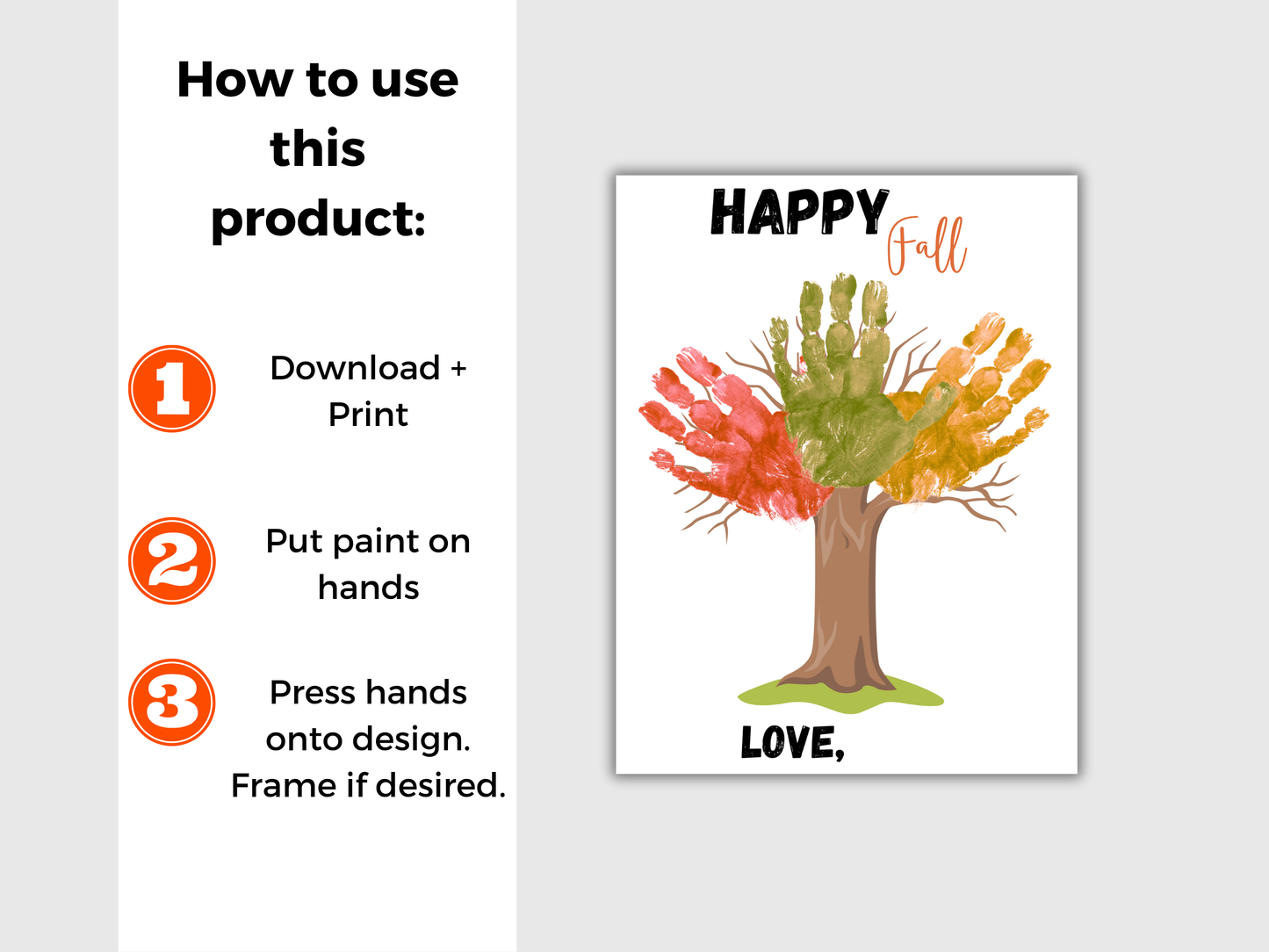 Fall Tree Handprint Art
