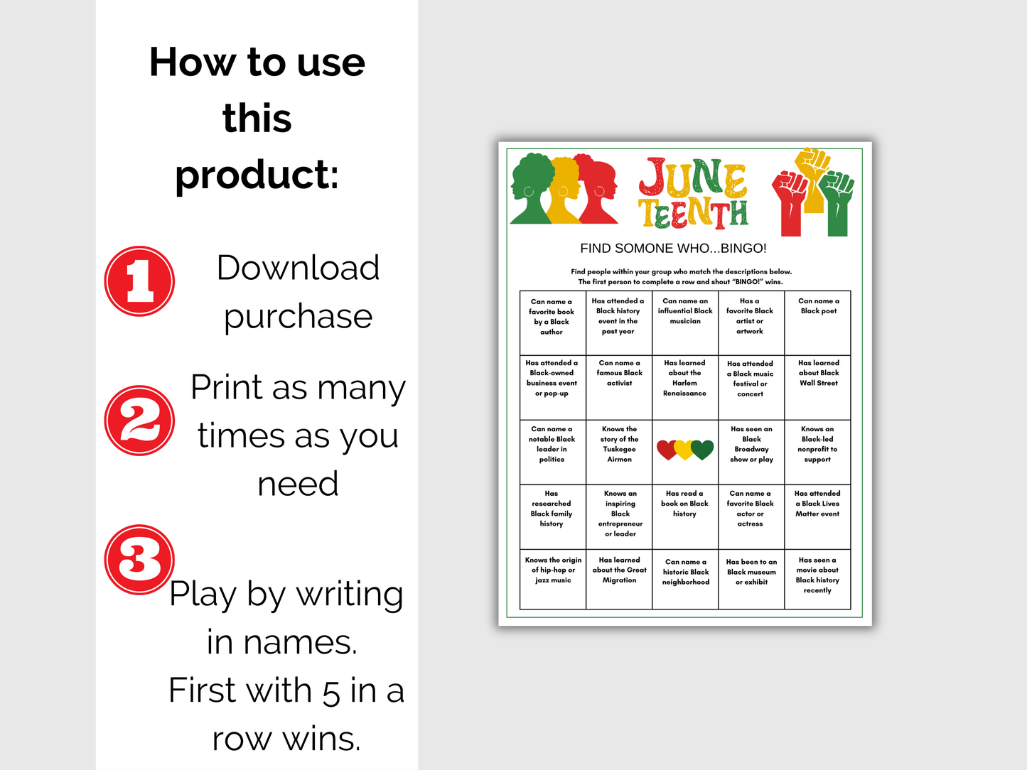 Juneteenth Find Someone Who