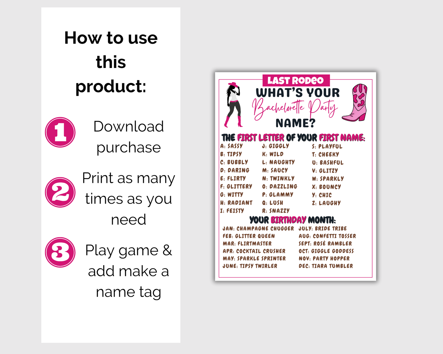 Last Rodeo Bachelorette Game Bundle