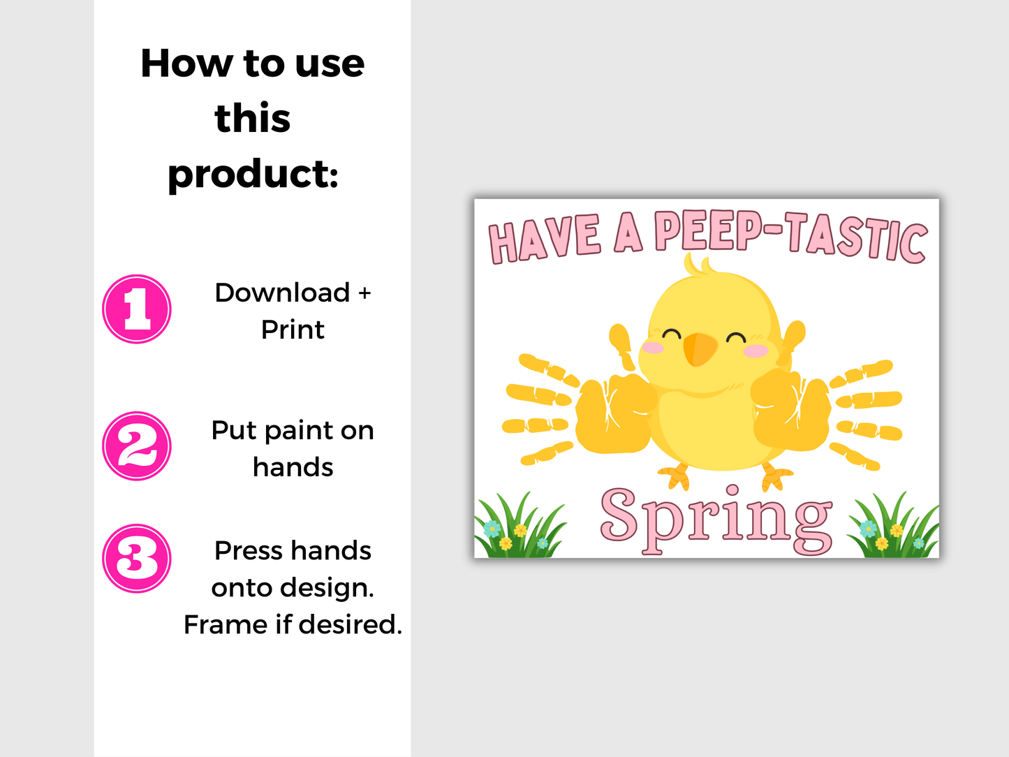 Spring Chick Handprint Art