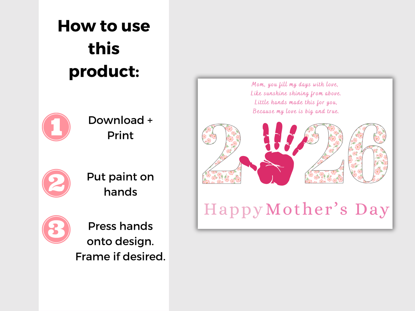 Mothers Day Handprint Art Bundle