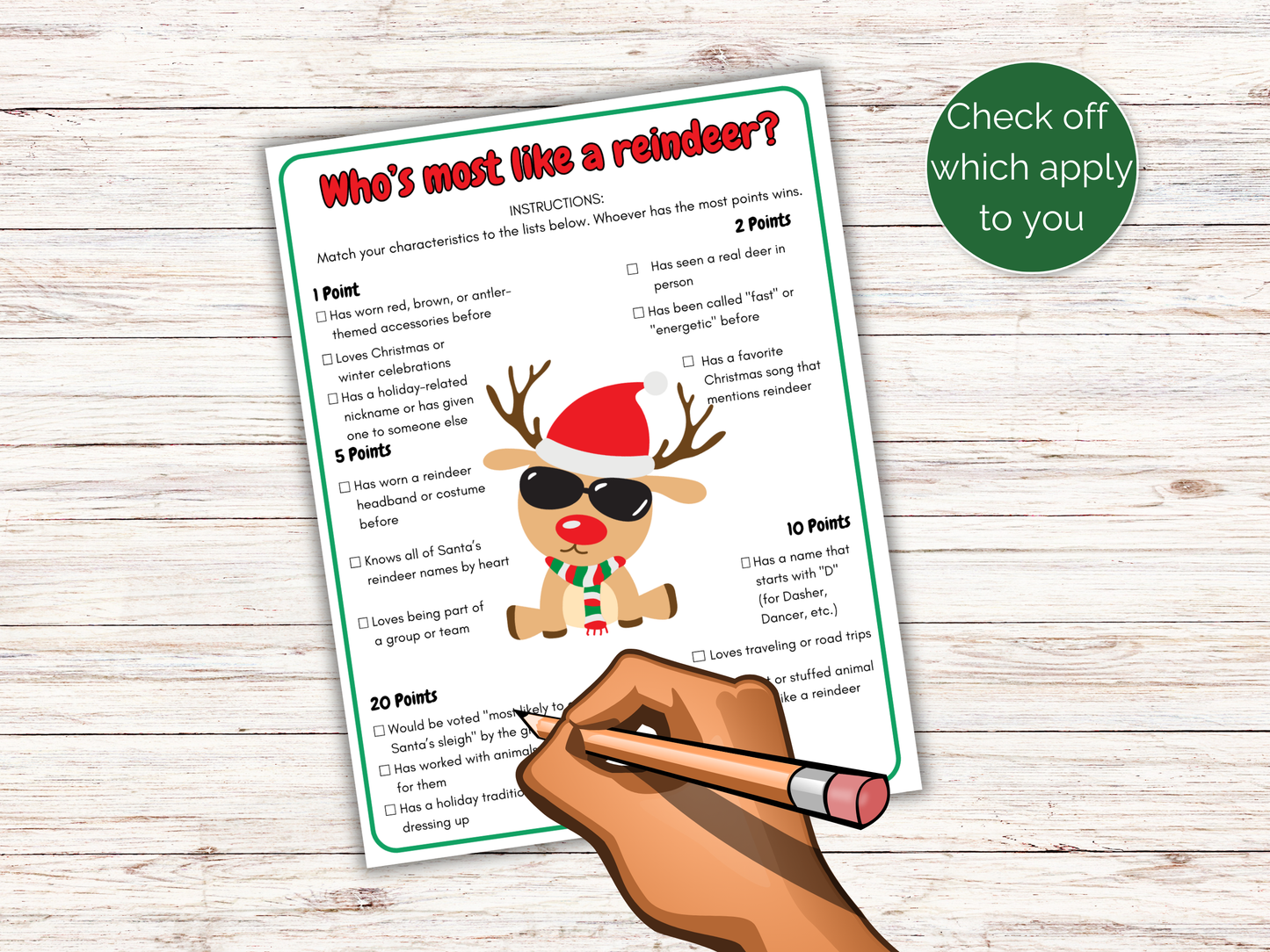 Who's The Most Like a Reindeer