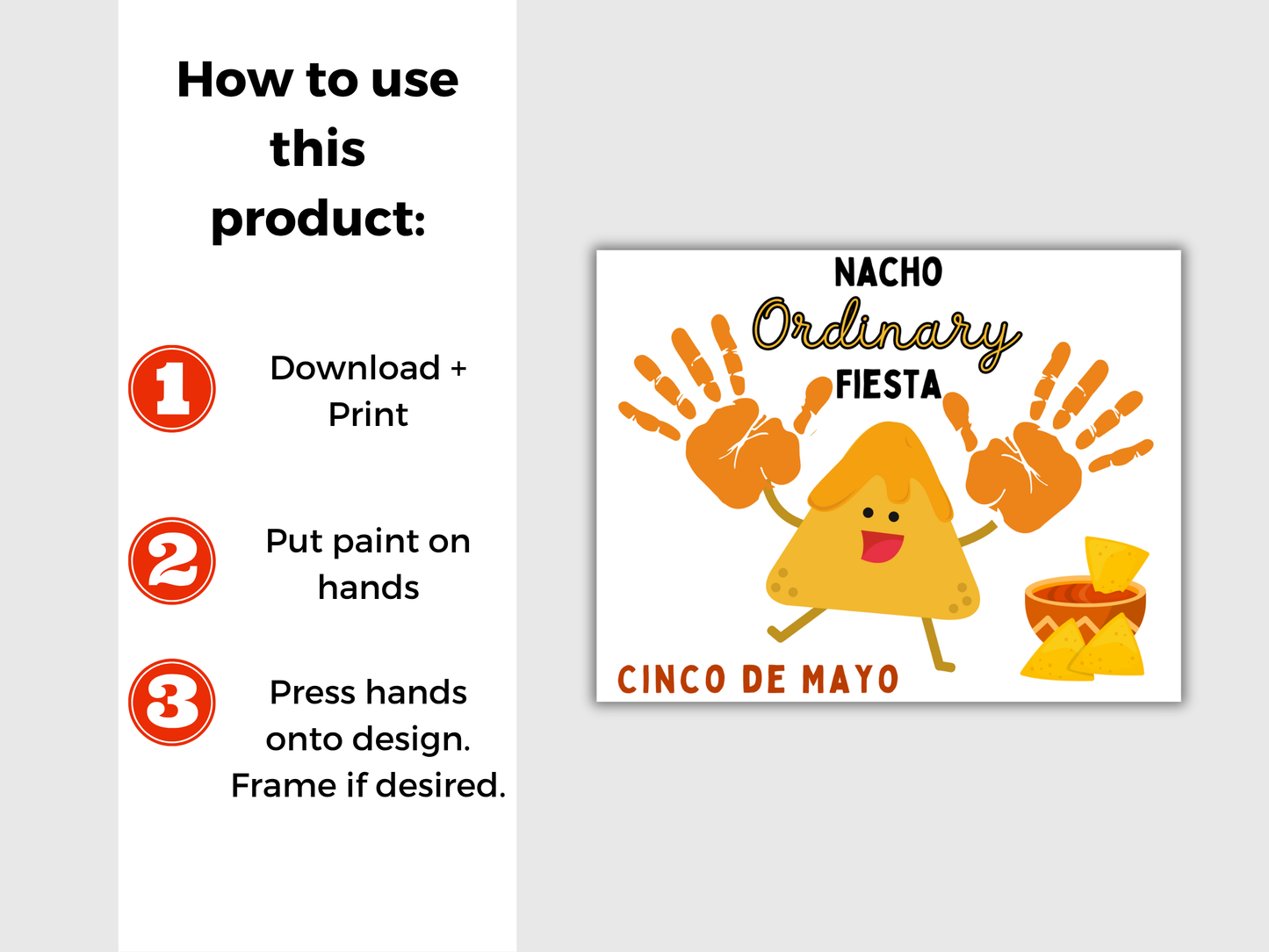 Cinco De Mayo Nacho Handprint Art