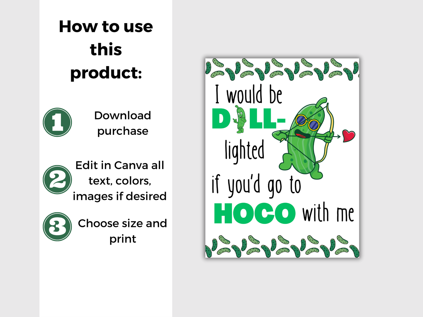 Editable Pickle Homecoming Proposal Sig