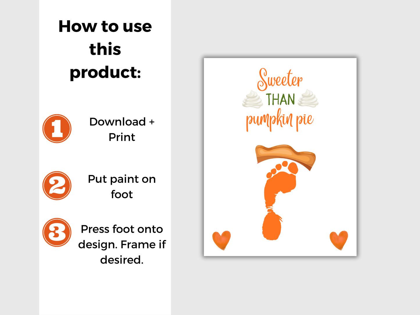 Pumpkin Pie Footprint Craft