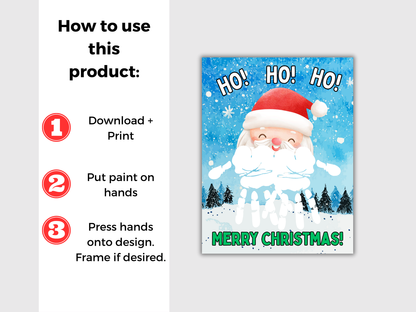 Santa Handprint Art