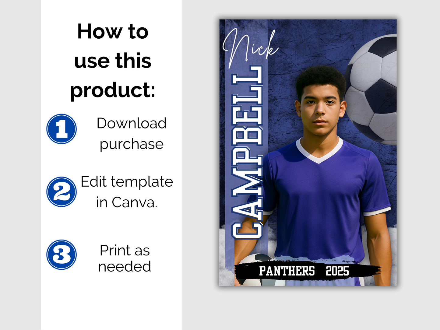 Editable Senior Soccer Banner Template