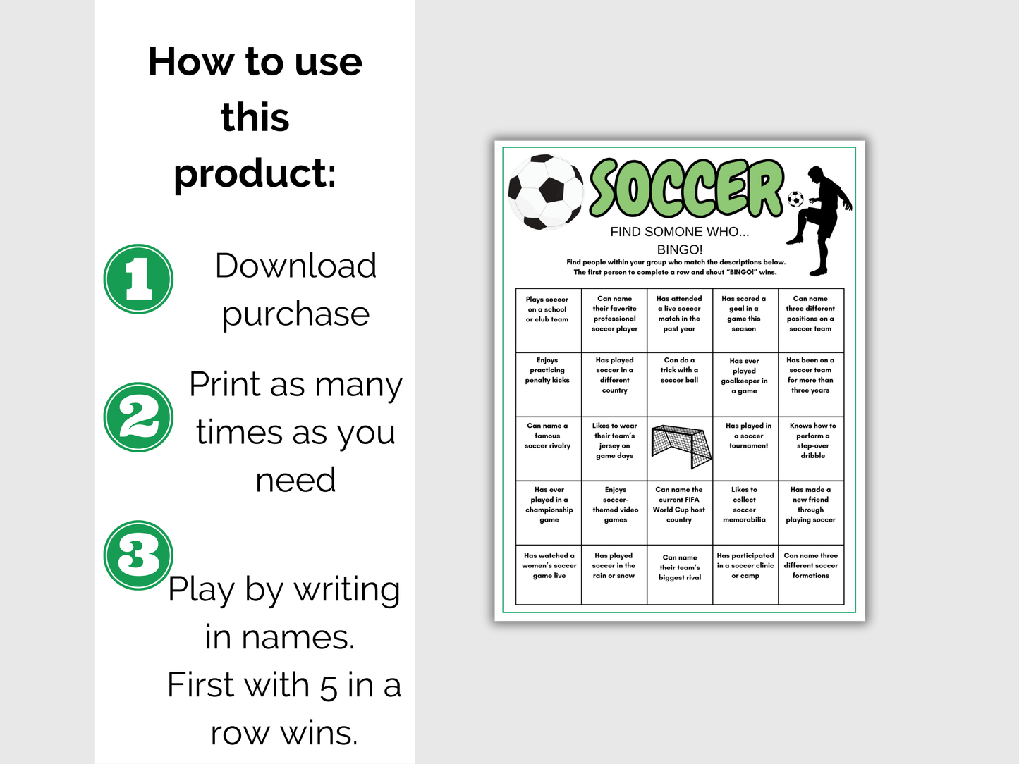 Soccer Find Someone Who