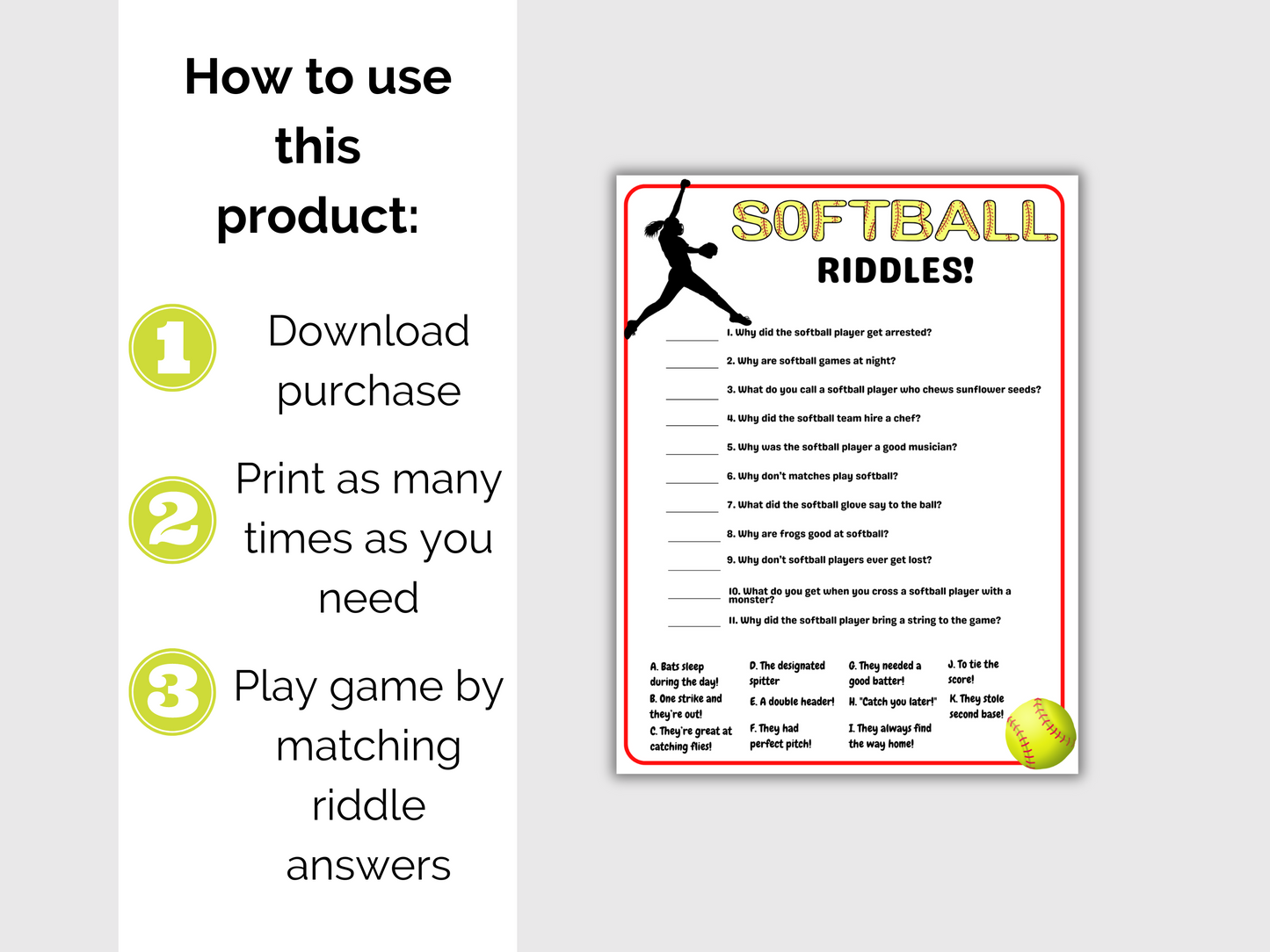 Softball Riddles