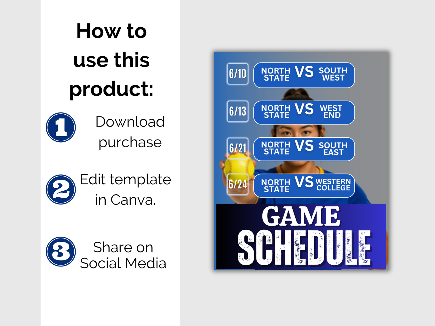 Softball Schedule Template