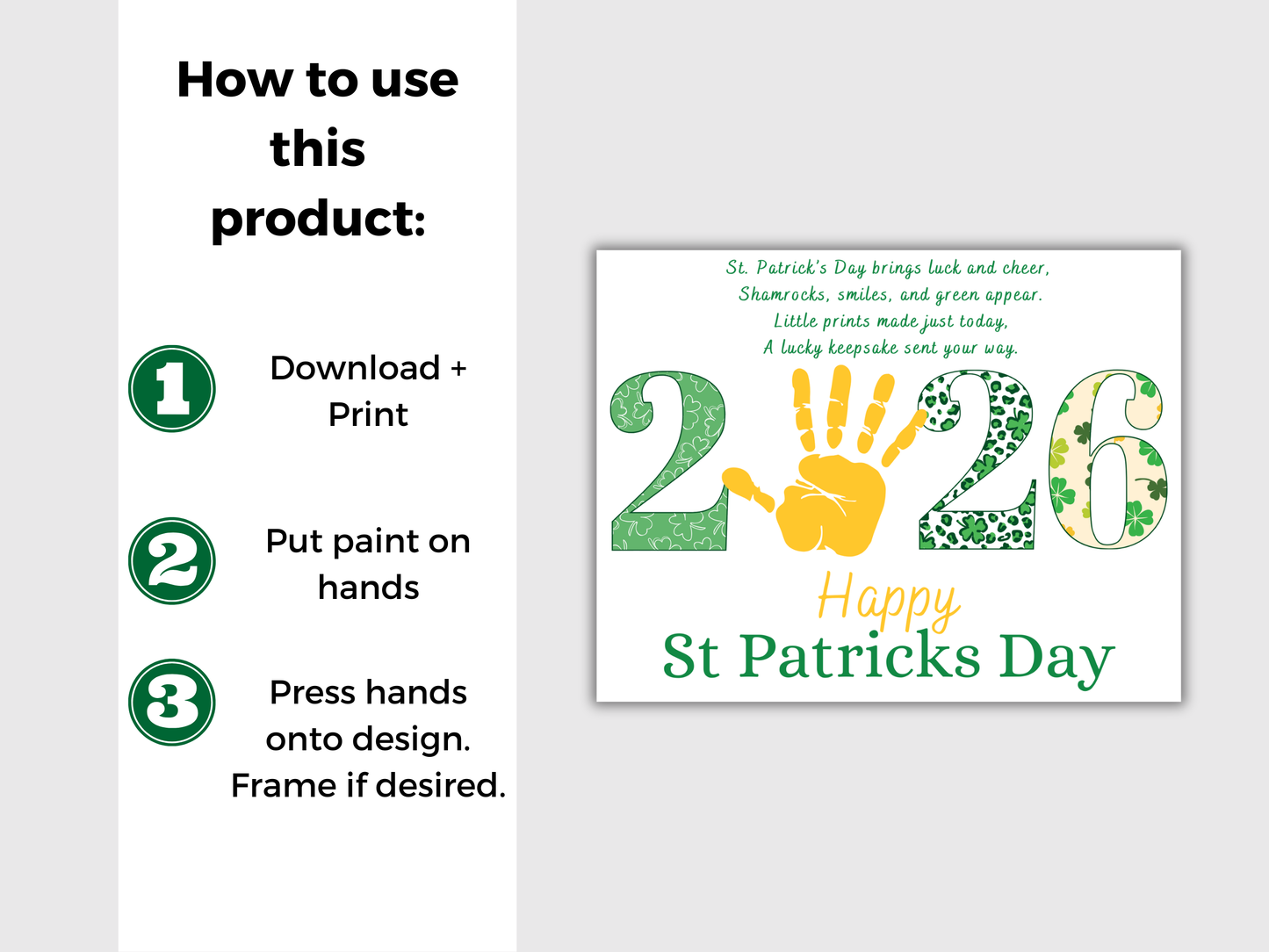 St Patricks Day 2026 Handprint Art
