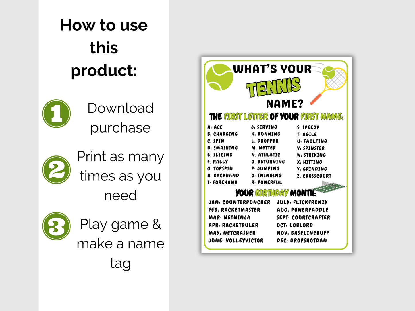 What's Your Tennis Name