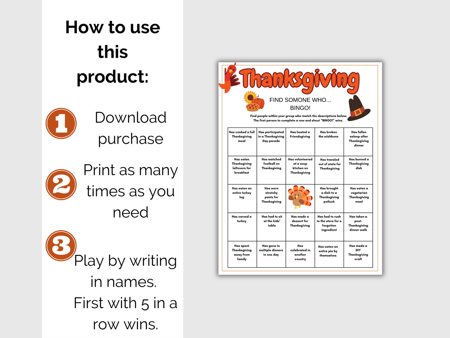 Thanksgiving Find Someone Who