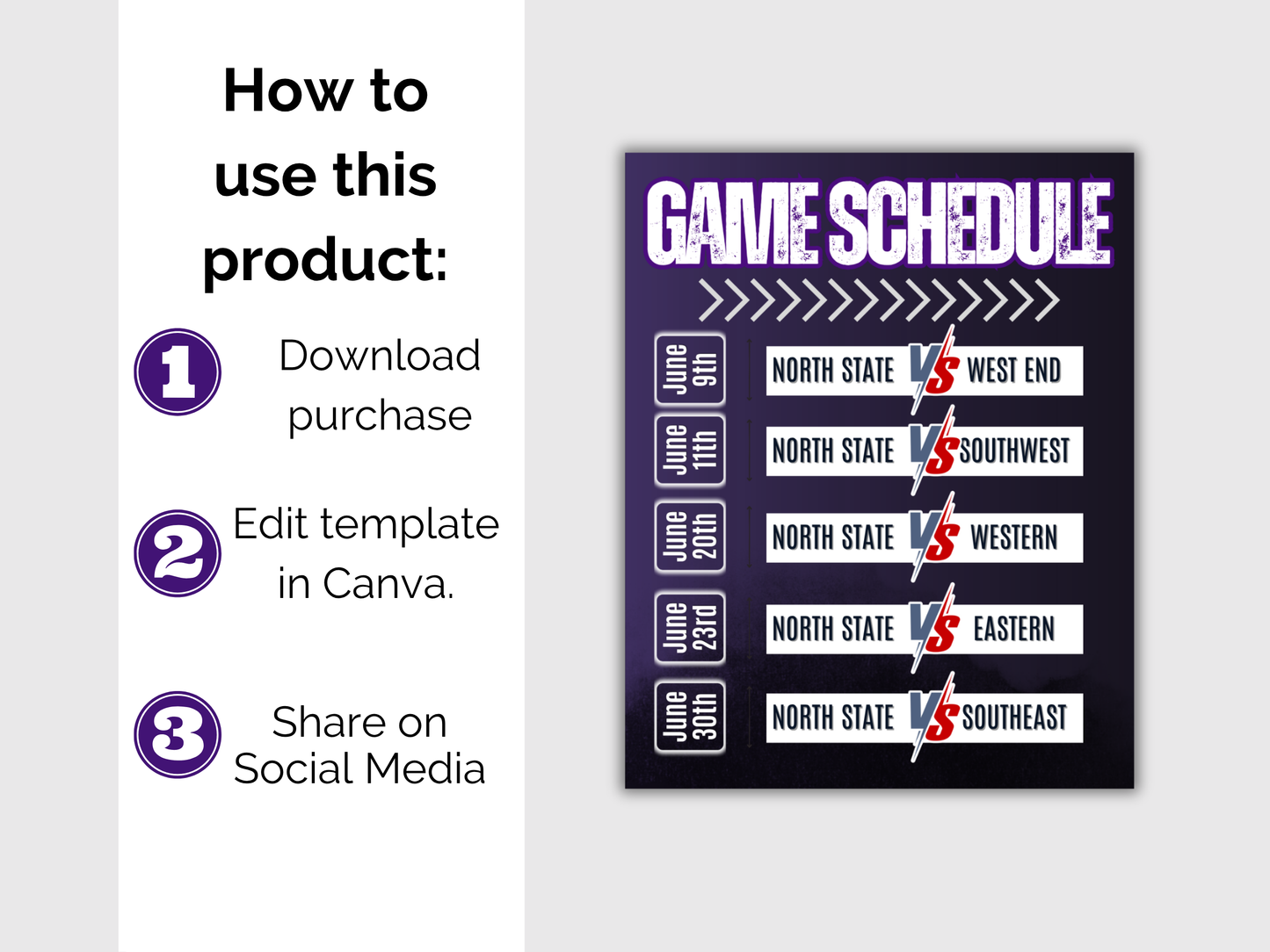 Volleyball Schedule Template