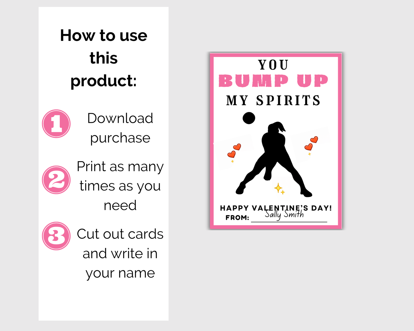 Volleyball Valentine Cards