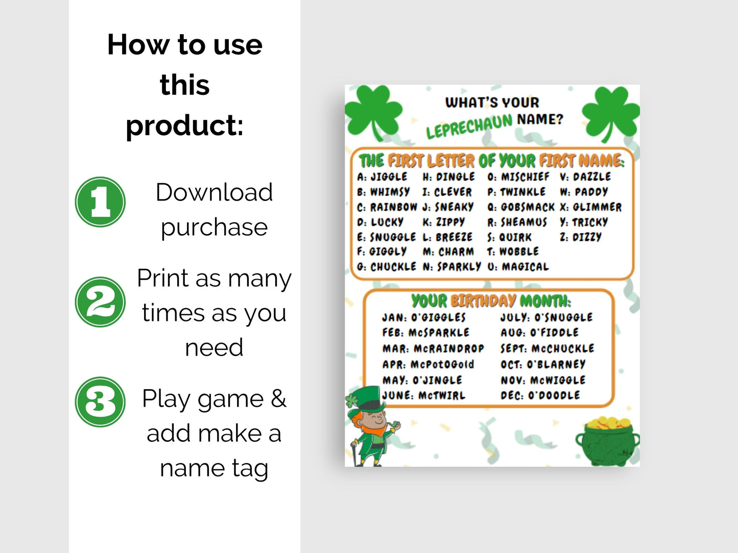 What's Your Leprechaun Name