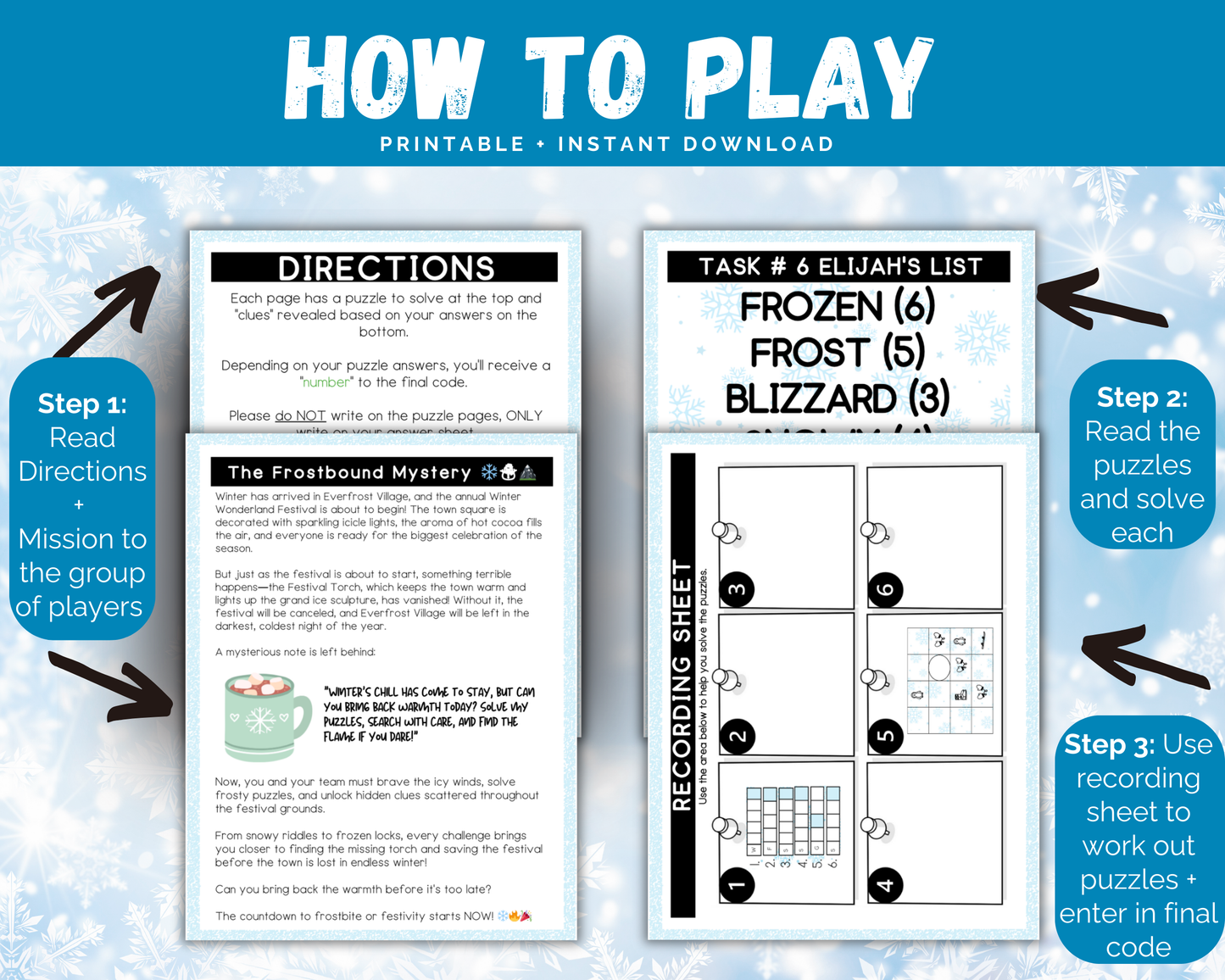 Winter Escape Room for Kids