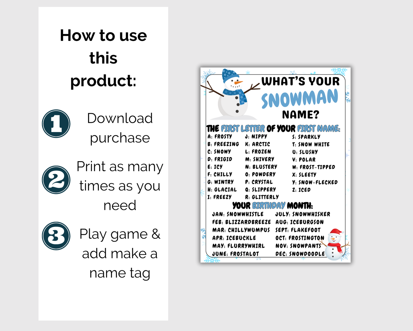 Winter Party Game Bundle