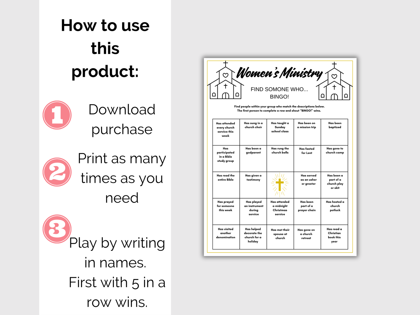 Womens Ministry Find Someone Who
