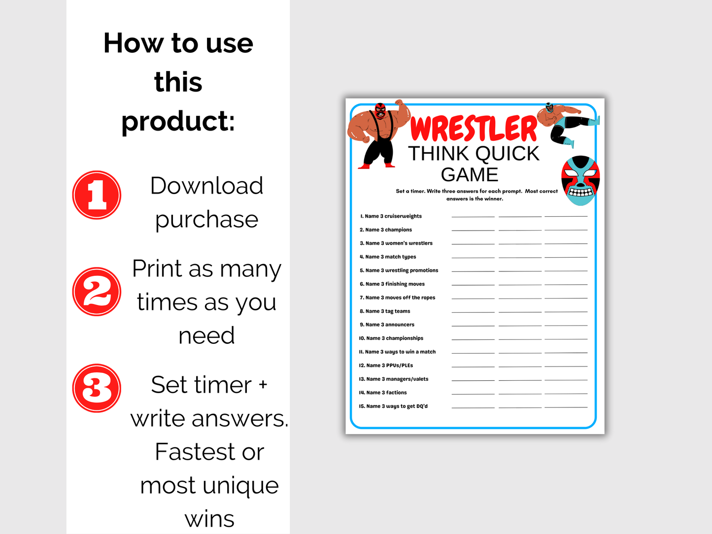 Wrestling Think Quick