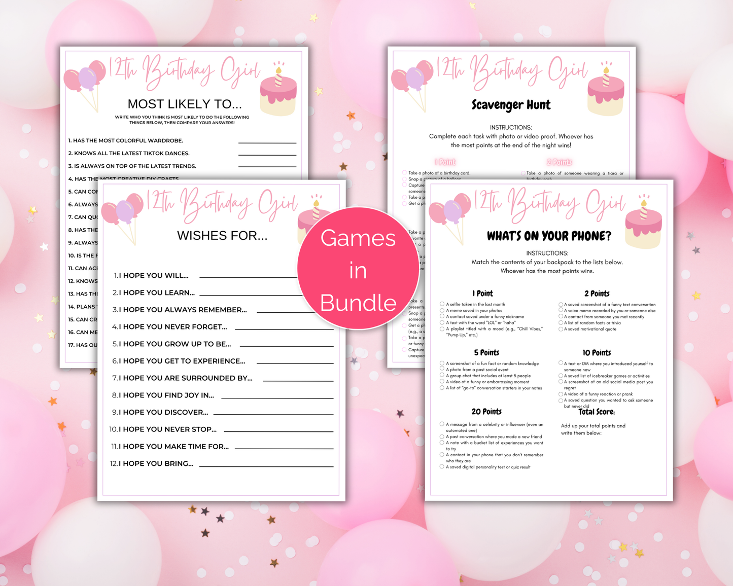 12th Birthday Game Bundle