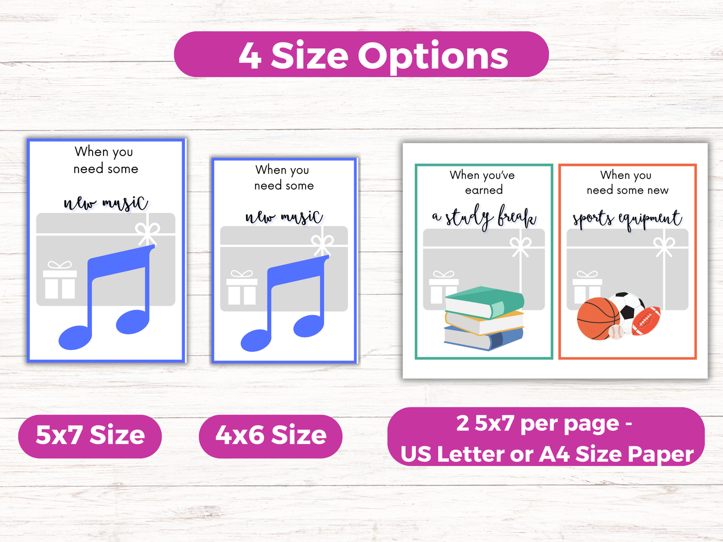 13th Birthday Gift Card Book Editable or Printable