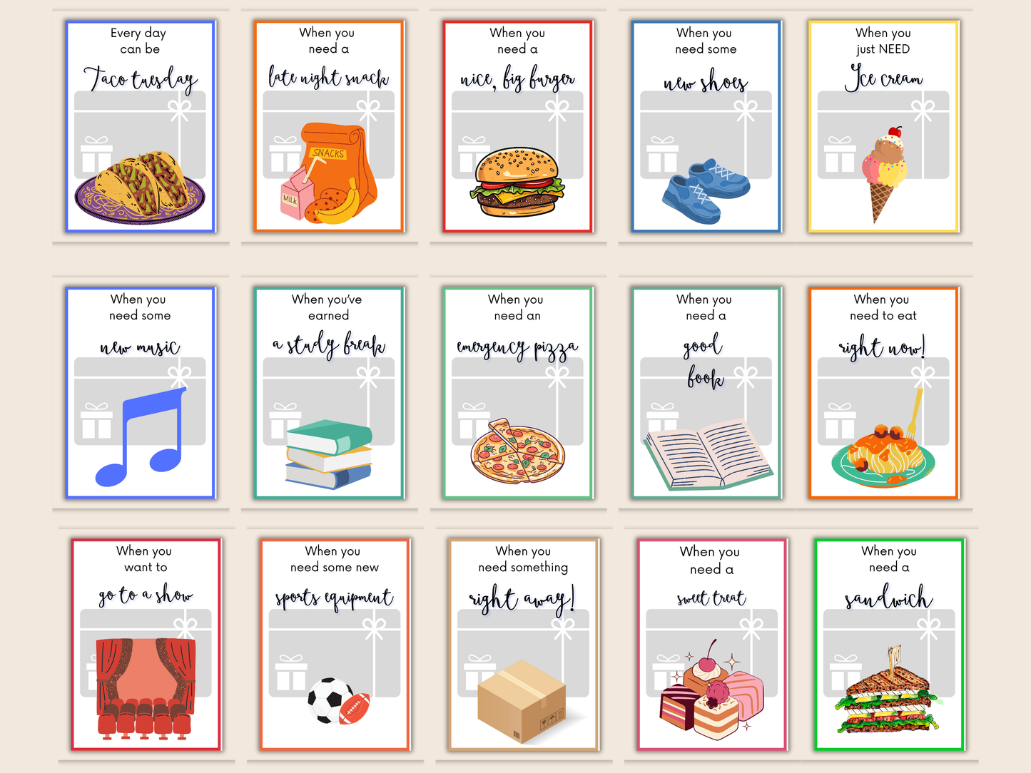 13th Birthday Gift Card Book Editable or Printable