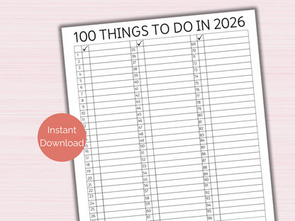 100 Things to Do in 2026