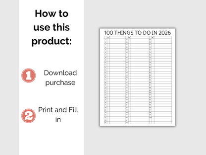 100 Things to Do in 2026