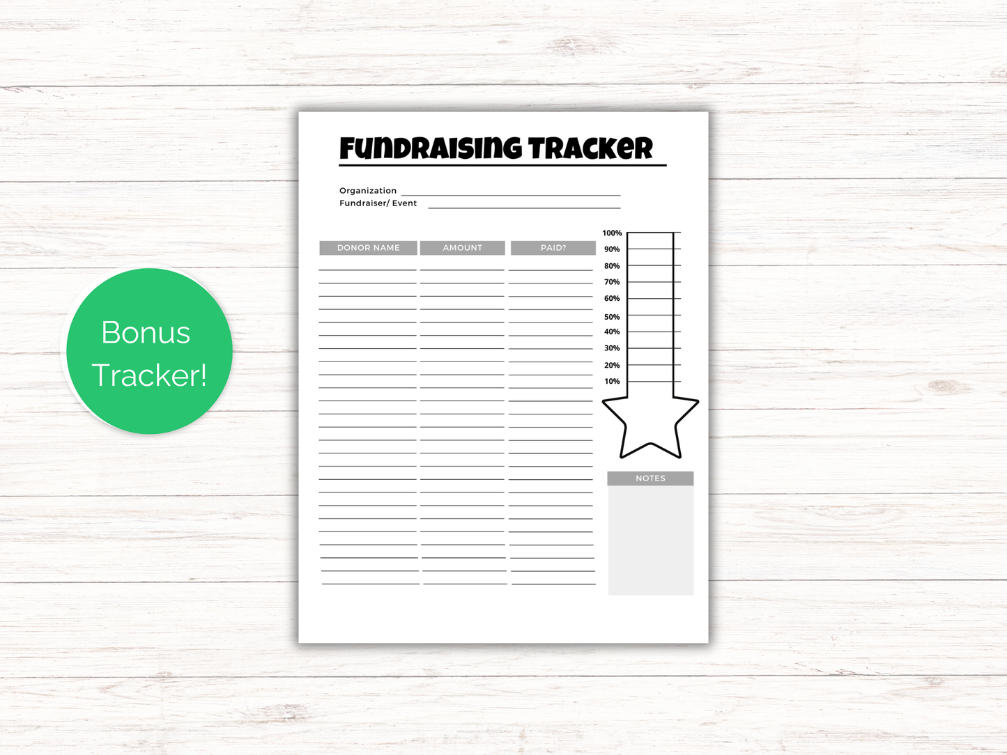 Editable Fill My 2026 Fundraiser Template