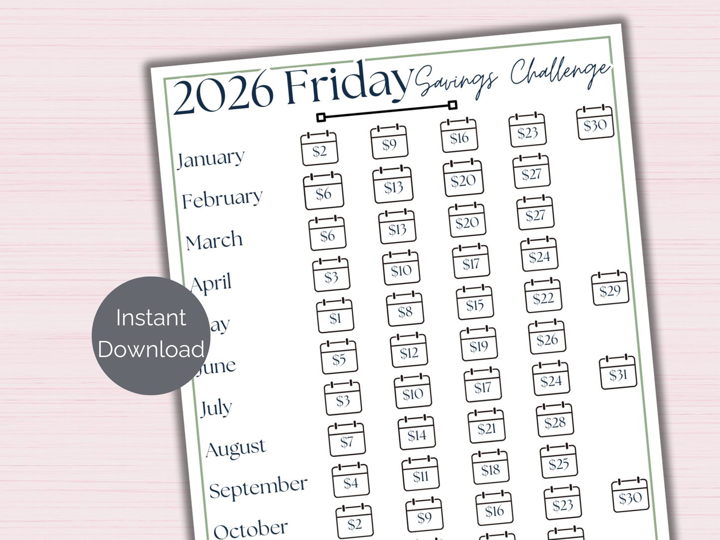 2026 Friday Savings Challenge