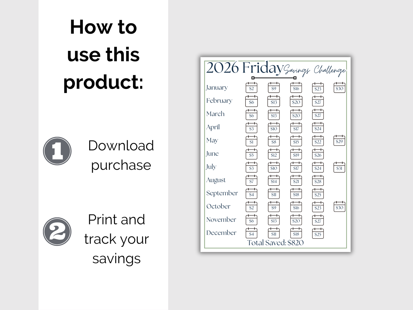 2026 Friday Savings Challenge